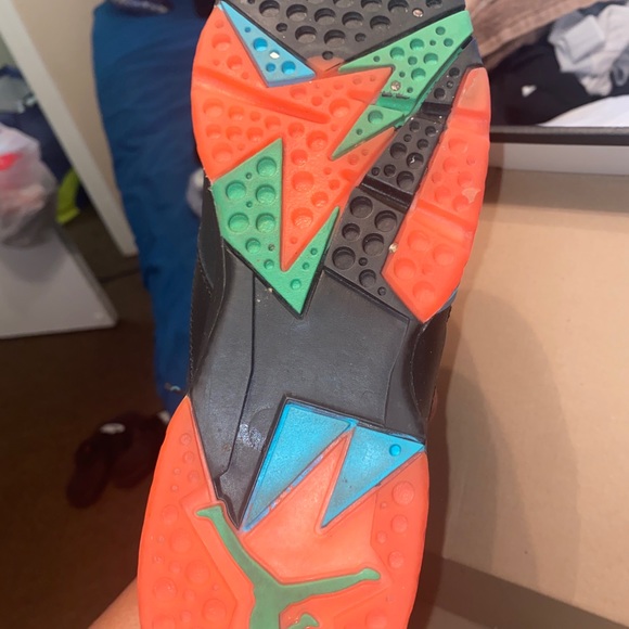 jordan retro 7 marvin the martian, size: 7 youth - Picture 5 of 6